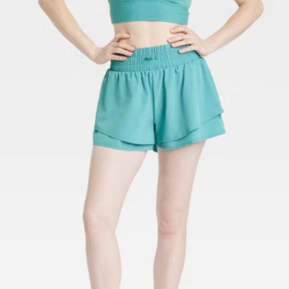 JoyLab Women's Double Layer Woven Mid-Rise Shorts‎ 2.5"​